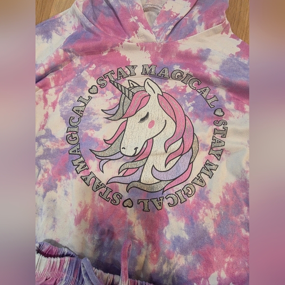 Tie-Dye Unicorn Hoodie and Pants Set - Picture 4 of 8